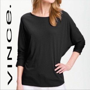 Vince black dolman sleeve knit top sz medium